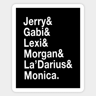 Cheer Cast Names Magnet